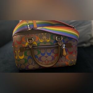 Coach crossbody used once like new have wristlet to match